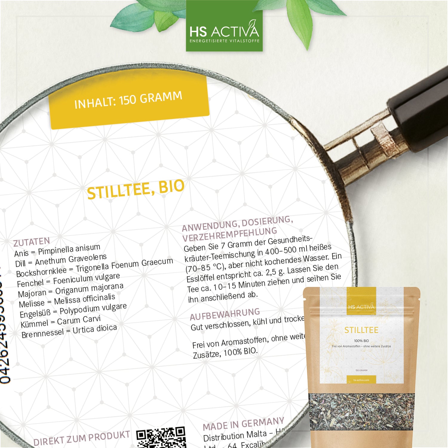 Biologischer Stilltee - 150 Gramm
