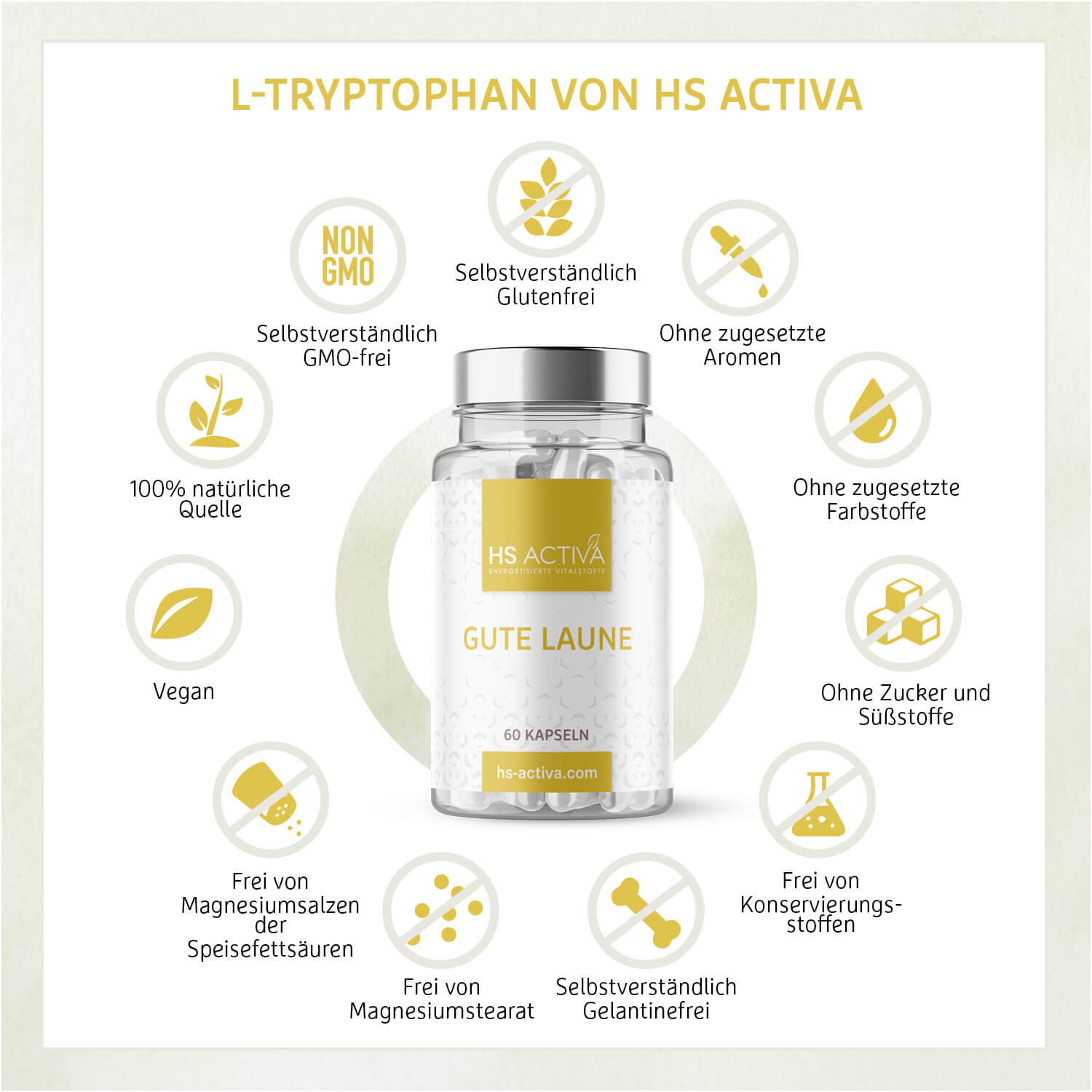 Gute Laune (L-Tryptophan) - 60 Kapseln