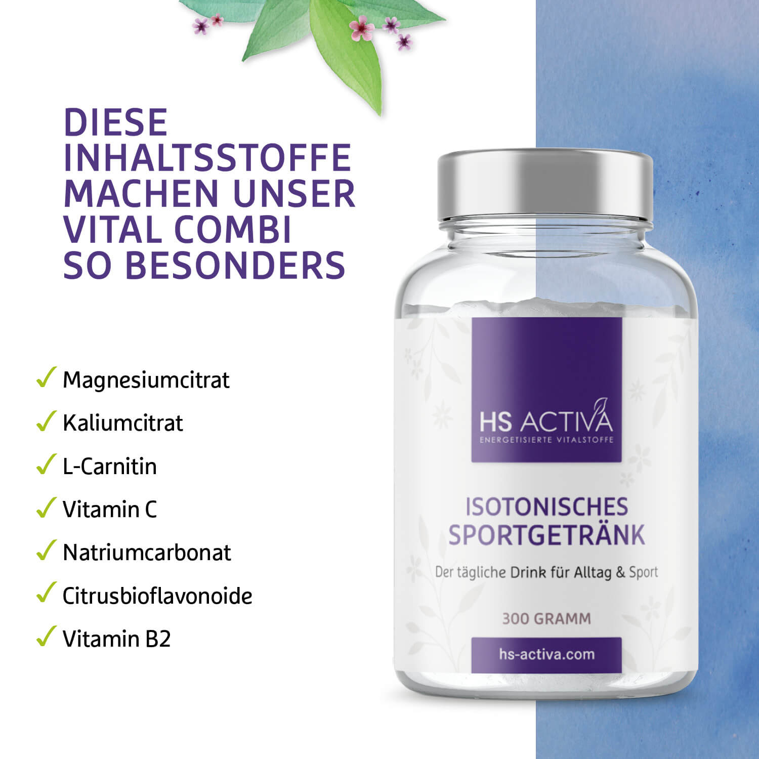 Isotonisches Sportgetränk (Vital-Combi) - 300g Pulver