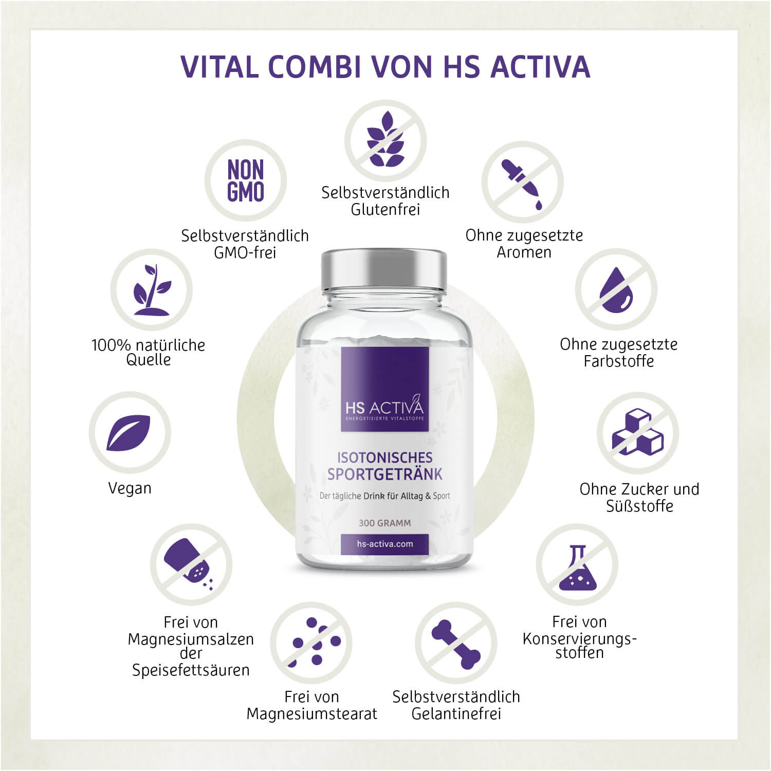 Isotonisches Sportgetränk (Vital-Combi) - 300g Pulver