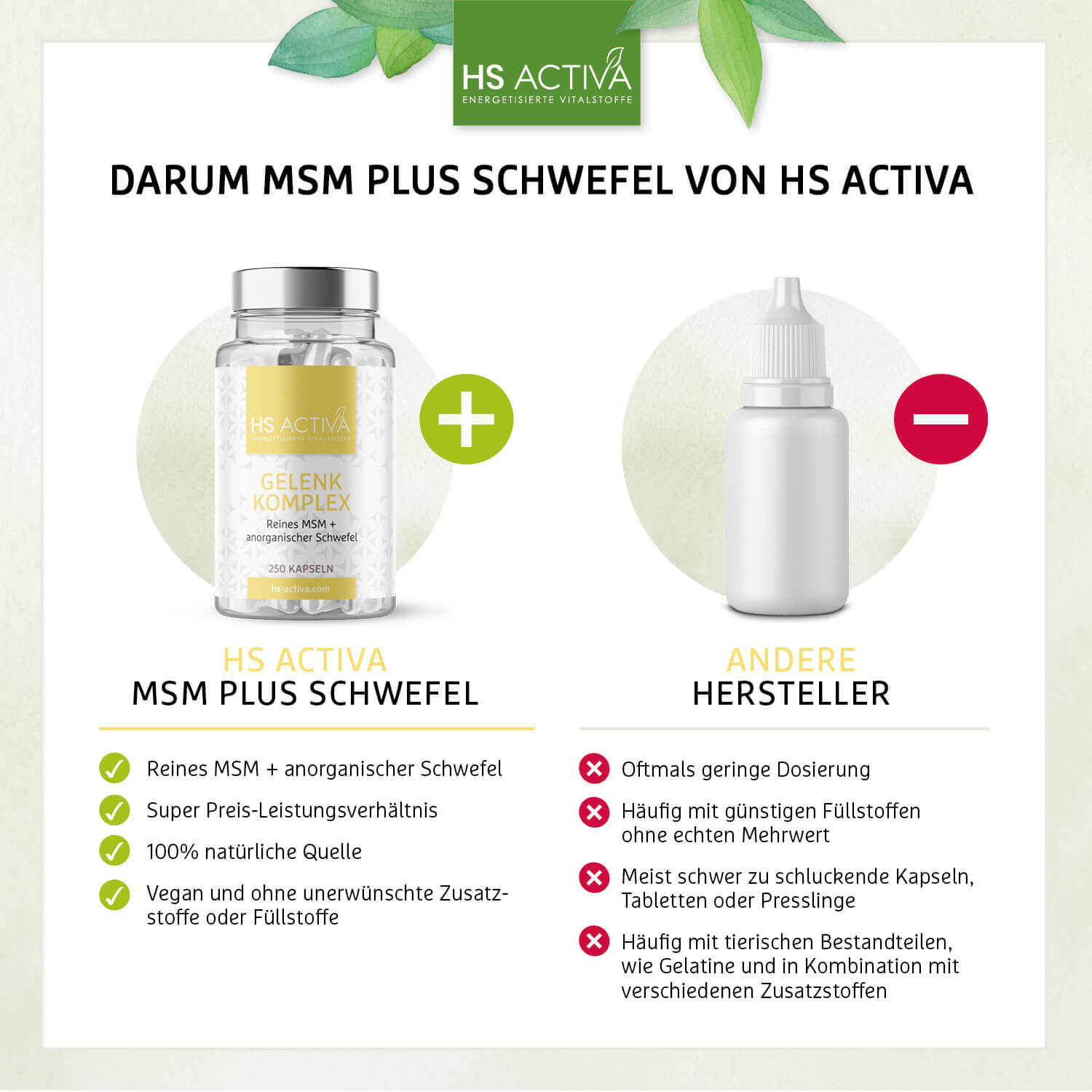 Gelenk Komplex (MSM Plus Schwefel) - 250 Kapseln