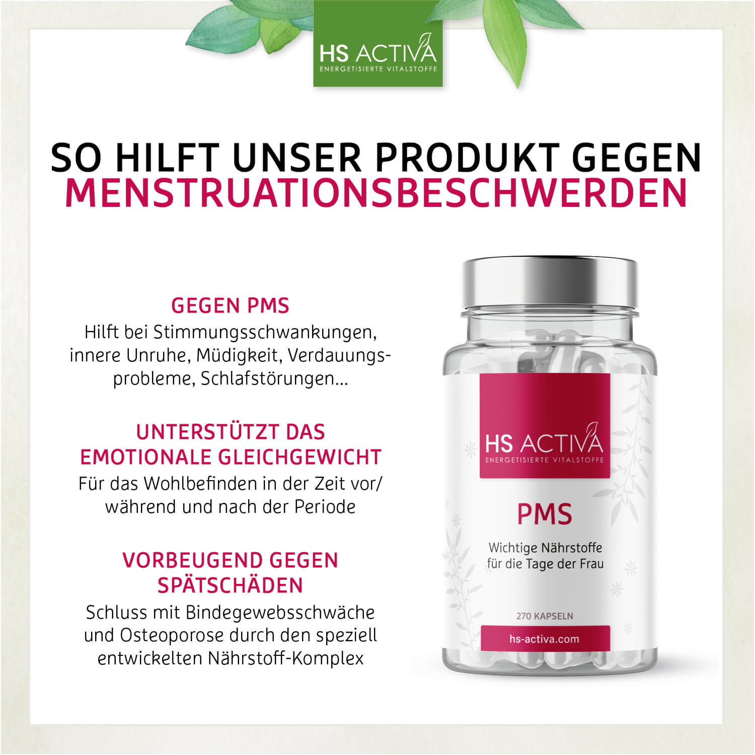 Gegen Menstruationsbeschwerden | Regelschmerzen | Für das Wohlbefinden in der Zeit vor/ während und nach der Periode