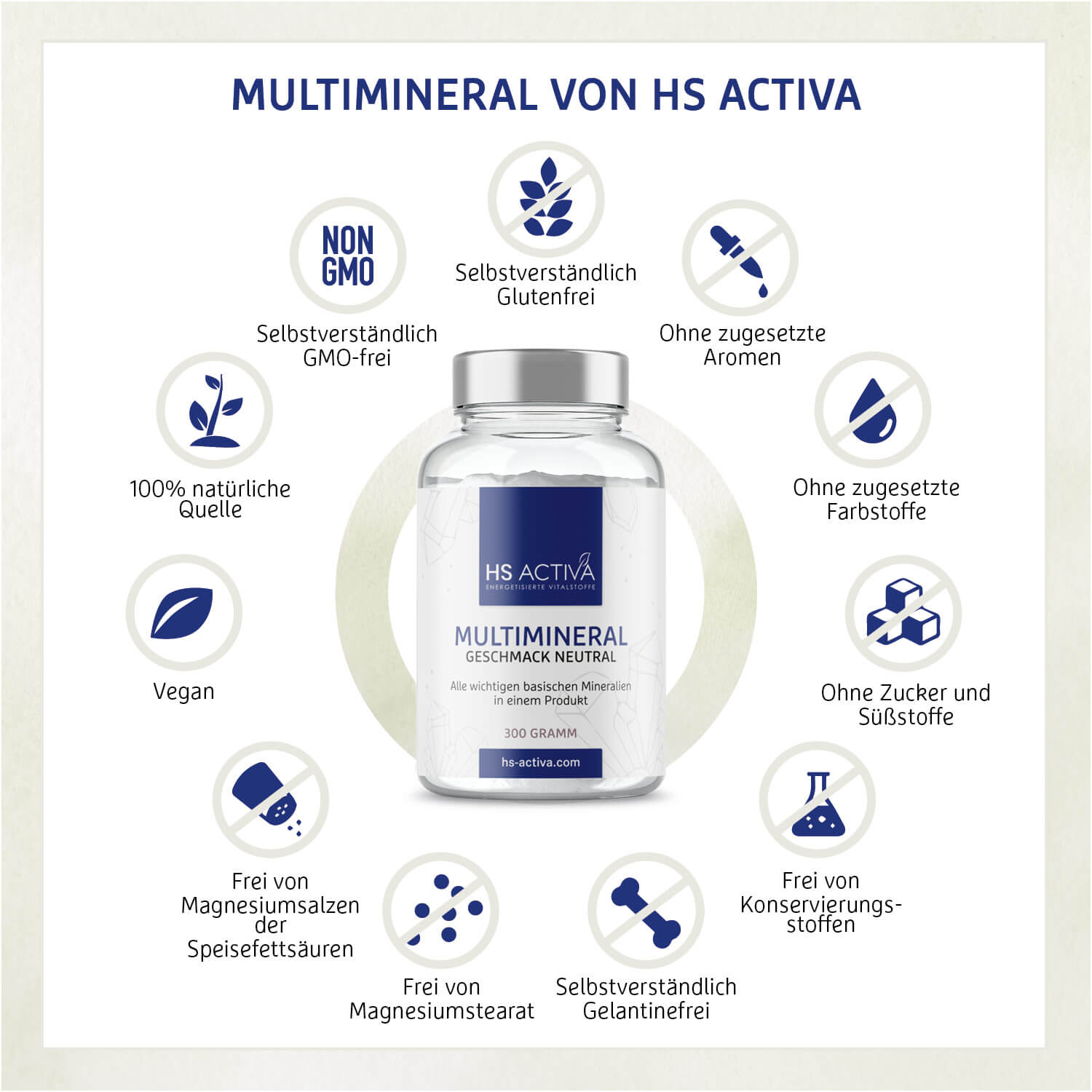 Multimineral/ Mineralien-Komplex (300g oder 1000 g Pulver - Verschiedene Geschmackssorten)