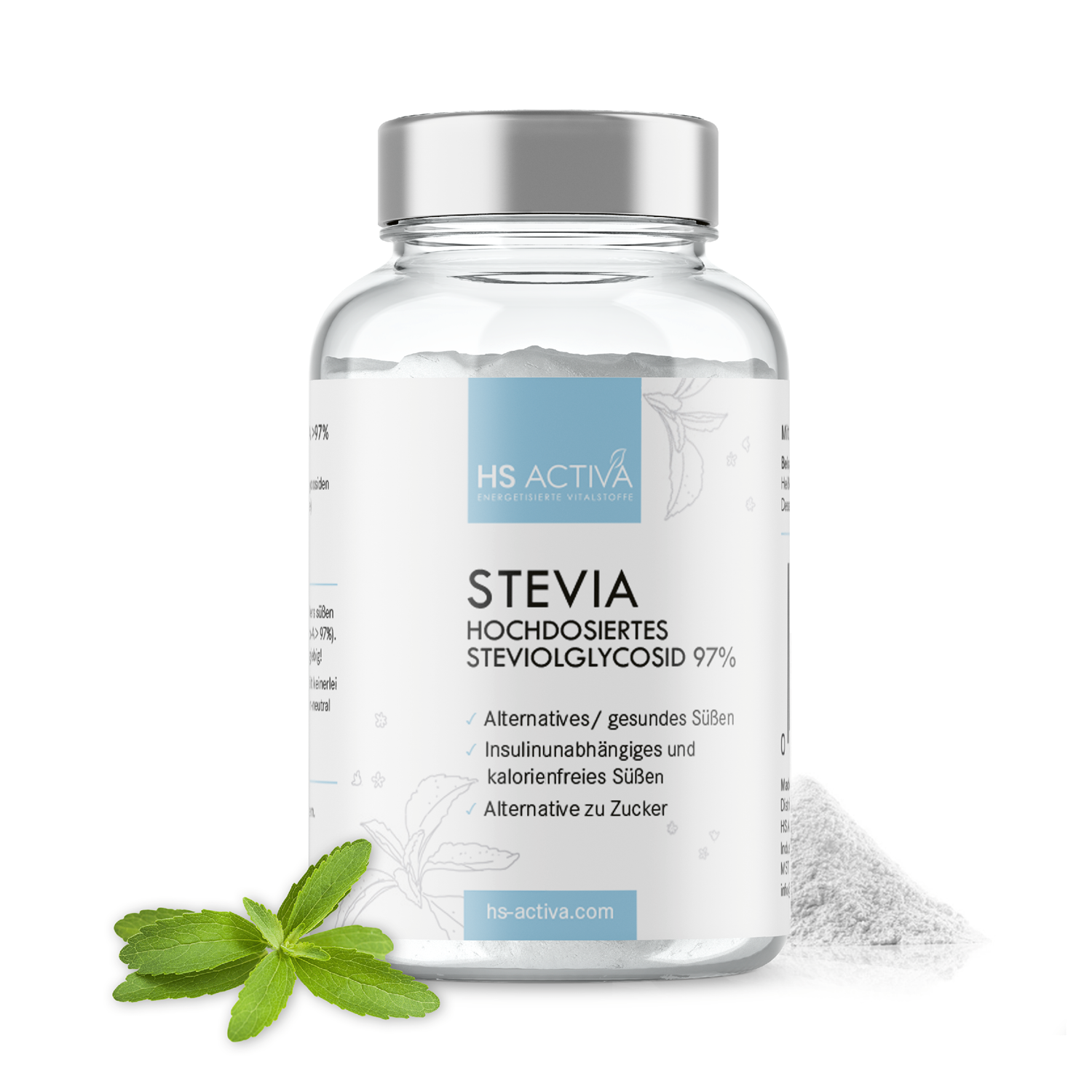 Stevia | Steviolglycosid 97% | Gesundes Süßen | Alternative zu Zucker | 25 Gramm
