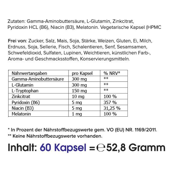 Schlaf Gut (Melatonin Plus) - 60 Kapseln