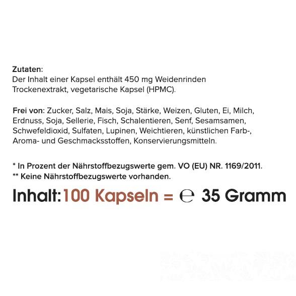 Weidenrinde (100 Kapseln)