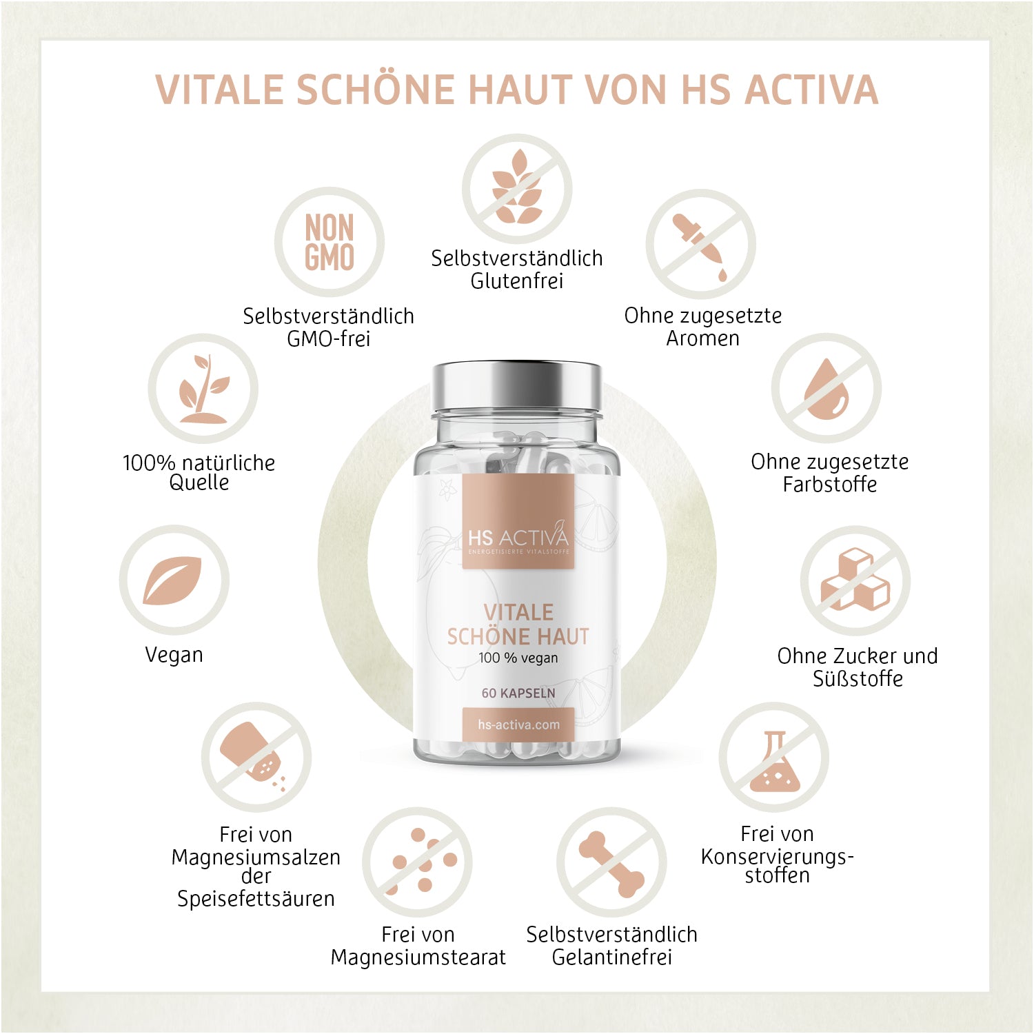 Vital Schöne Haut | Vegan | 60 Kapseln