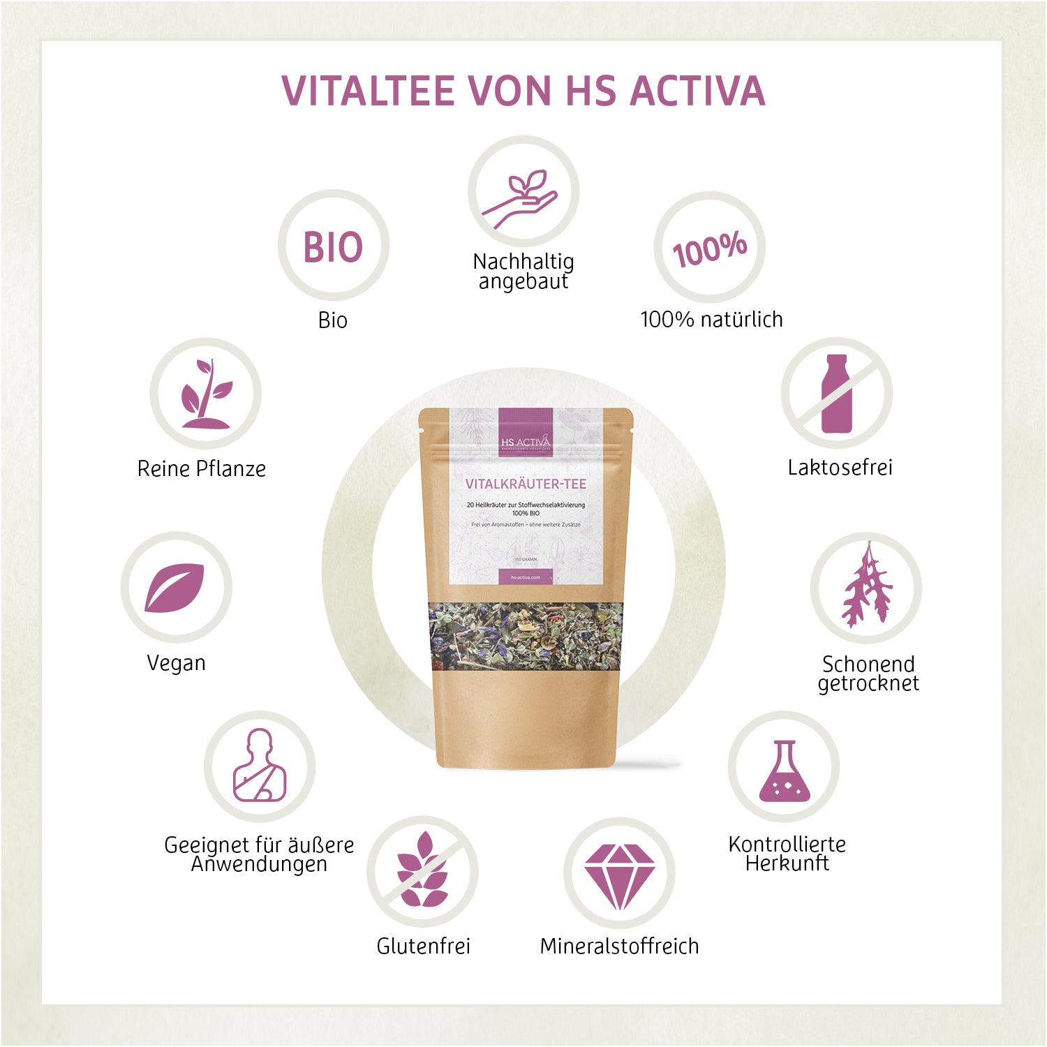 VitalKräuter-Tee - 150 Gramm