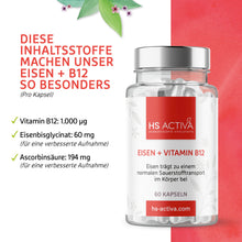 Laden Sie das Bild in den Galerie-Viewer, Eisen + Vitamin B12
