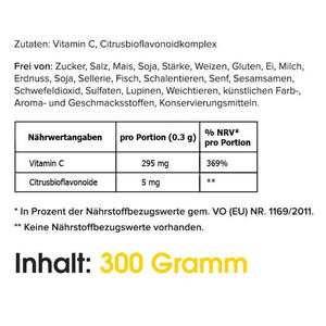 Vitamin C (300 Kapseln oder 300 g Pulver)